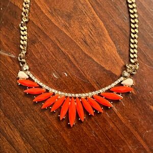 Elegant Gold and Orange Necklace